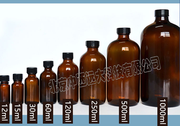 棕色小口玻璃瓶/带聚四氟乙烯衬垫棕色螺口玻璃瓶XU911-1000ML