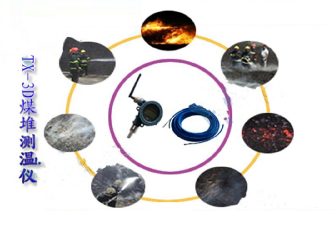 煤堆温度远程监控系统/煤堆测温仪（测温探头3米）TX-3D