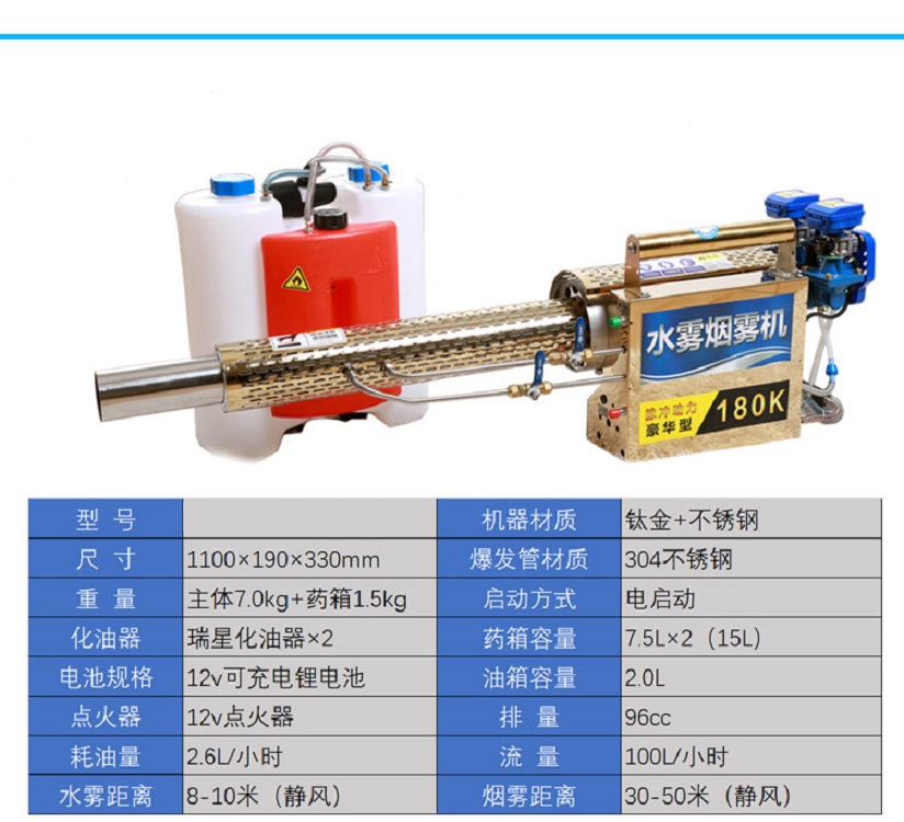双管弥雾机/烟雾水雾两用机/便携式弥雾机/便携式水雾机/便携式烟雾机（中西器材）M308477