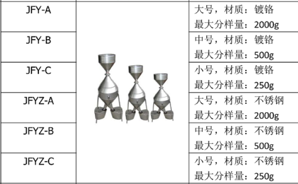 钟鼎式分样器（中西器材）（大号，材质：镀铬,*分样量：2000g）M143726-JFY-A