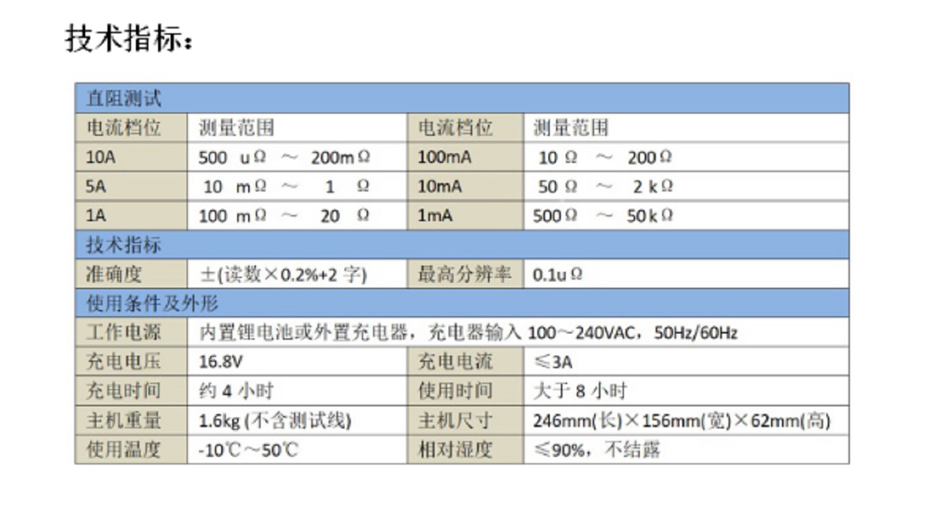  手持式变压器直流电阻测试仪/手持式直流电阻测试仪（中西器材）M170683