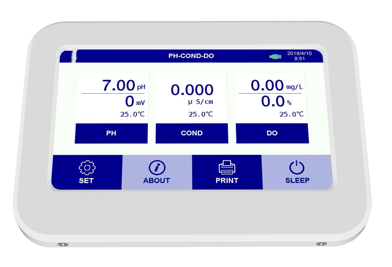 便携式触摸屏pH/电导率测定仪XR24-P704