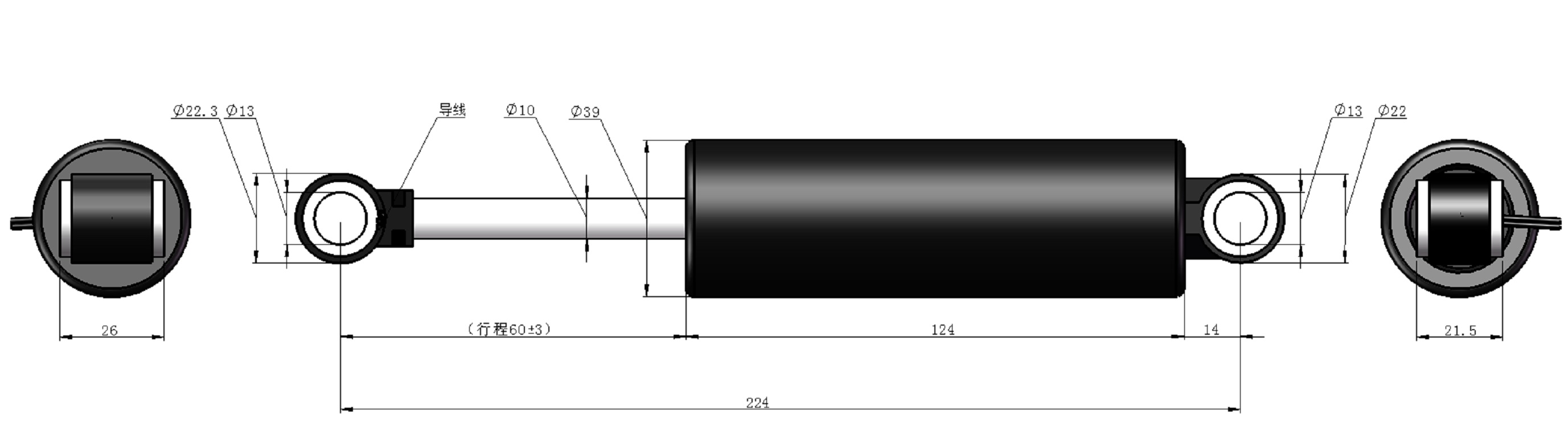 磁流变阻尼器（中西器材）(可替代美国洛德lord磁流变阻尼器8040)M331819-C39-60