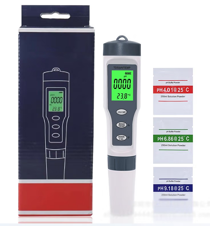 TDS，PH，TEMP三合一测试笔/ph计/泳池检测笔（TPH01138升级替代品）EZ-9901