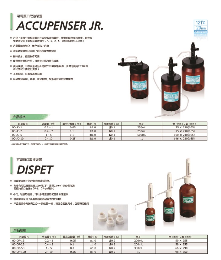 日本立洋可调瓶口取液装置00-DP-2B