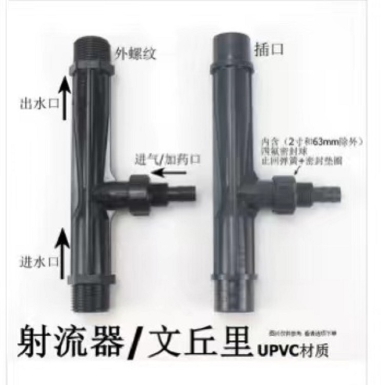 射流器（文丘里）/水射器（DN65,UPVC材质,由令接头）58665-P