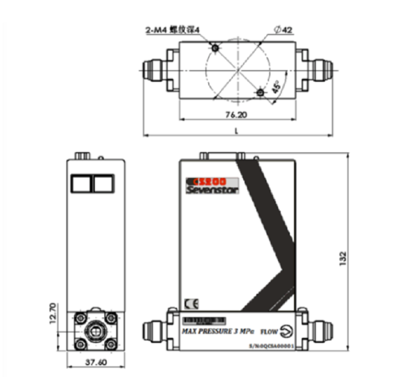 质量流量控制器/流量计/热式质量流量计CS200A