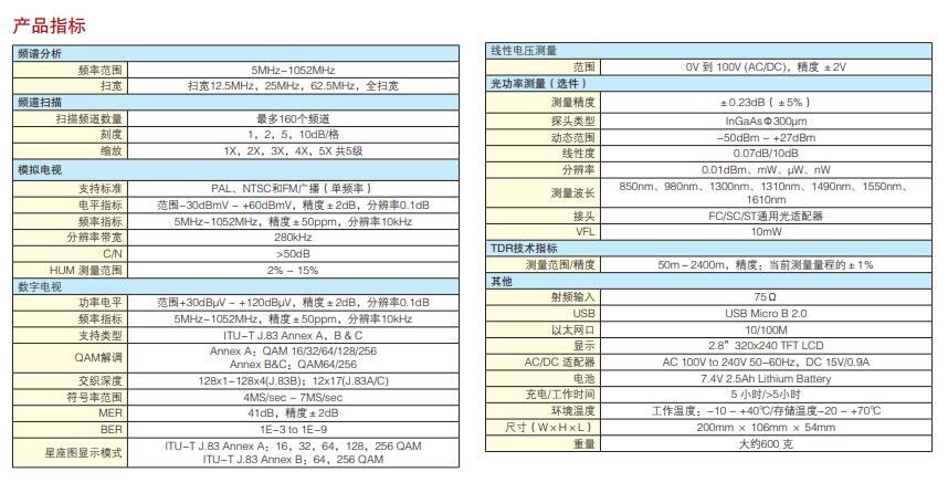 经济型数字电视测试仪WH44-DS2000C