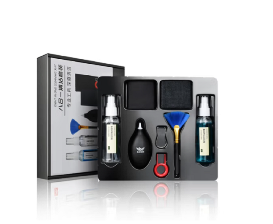 电脑清洁屏幕清洁剂套装/键盘清洁 机箱外壳清理除尘工具 8合1M40429