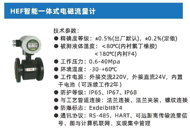 智能一体式电磁流量计LS100-HEF-50-101-G2-4210COA