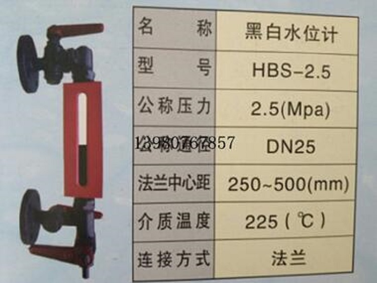 黑白水位计/黑白液位计YK22-HBS-2.5-400