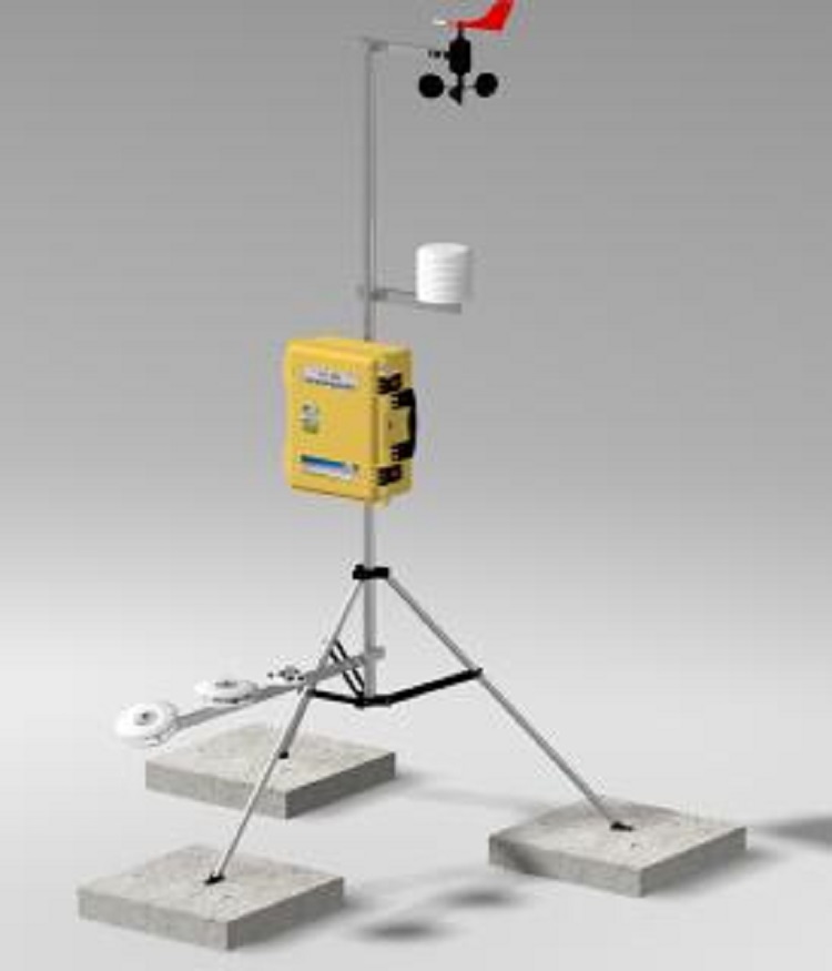 移动式自动气象站(温湿度、风向、风速、气压和雨量)YG11-PC-4