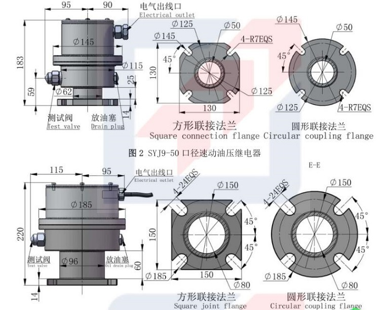 速冻油压继电器（双接点）SYJ9-50-25TH(S)