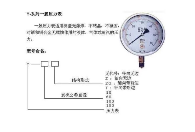 指针式精密压力表Y型Y100
