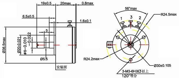 角度传感器（导电塑料电位器）SJ144-WDS36/2K/345d
